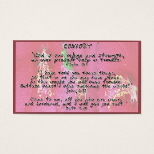 God Promises on Comfort Business Card Templates
