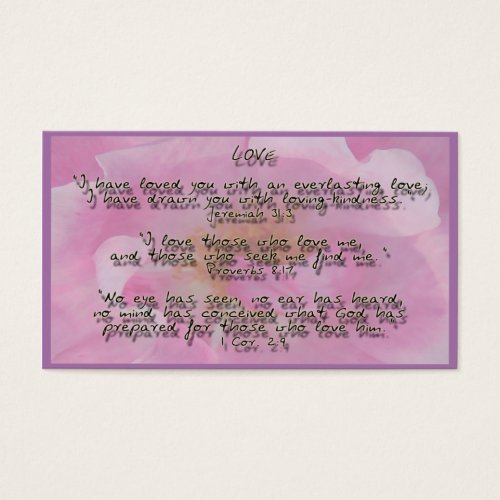 God Promises on Love Business Cards
