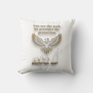 God protection throw pillow