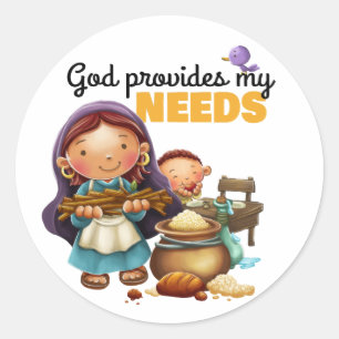 God provides bible verse sticker page