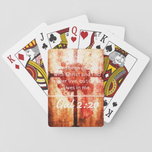 God Quotes  Gal 220 __ Christ Lives In Me Poker Cards