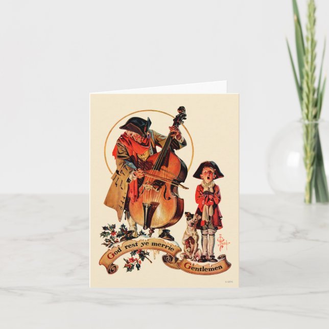 God Rest Ye Merrie Gentlemen Holiday Card (Front)