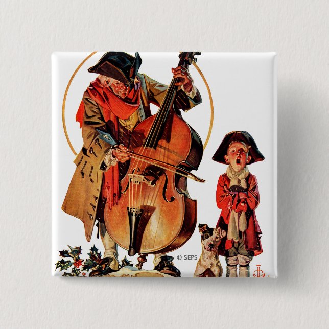 God Rest Ye Merrie Gentlemen Pinback Button (Front)