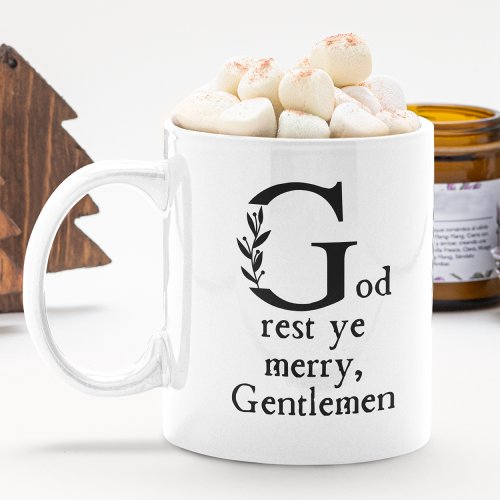 God Rest Ye Merry Gentlemen Dickens Christmas Coffee Mug