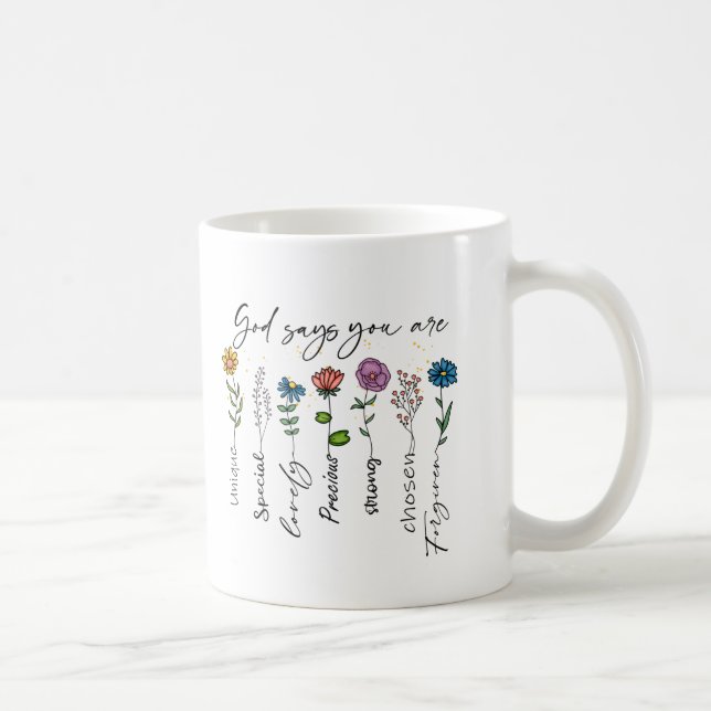God’s affirmations coffee mug (Right)