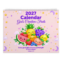 God’s Creation Fruits 2027 Cute Christian Calendar