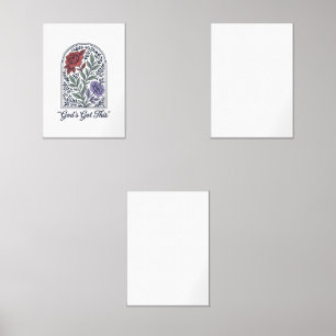 God’s Got This Vintage Floral Faith Wall Art Sets