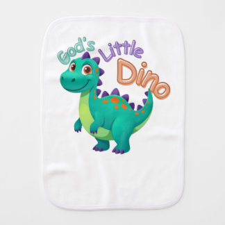 God’s Little Dino Baby Burp  Cloth