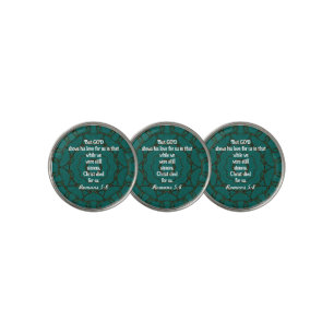 God’s Love Scripture Quote Romans 5:8 Golf Ball Marker
