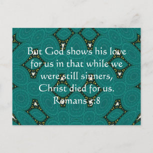 God’s Love Scripture Quote Romans 5:8 Postcard