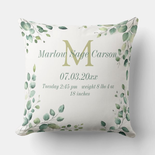 God’s Masterpiece Baby Pillow Botanical  (Front)