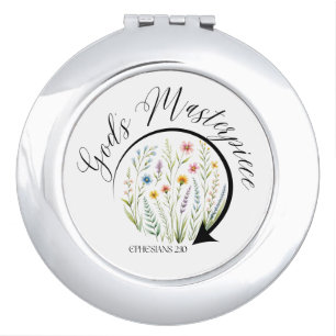 God’s Masterpiece Ephesians 2:10 Bible Verse Compact Mirror