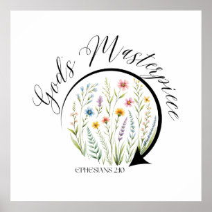 God’s Masterpiece Ephesians 2:10 Bible Verse Poster