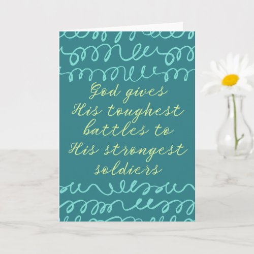 Gods Strongest Soldier Greeting Card