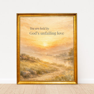 God’s Unfailing Love Christian Encouragement Poster