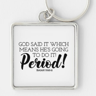 God Said Bible Verse Art Claiming God’s Promises Keychain
