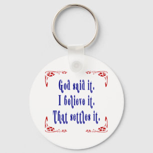God Said It! Four Red Flowers Keychain