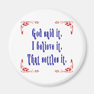 God Said It! Four Red Flowers  Magnet