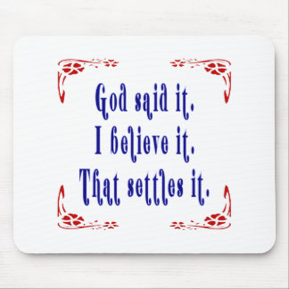 God Said It! Four Red Flowers  Mouse Pad