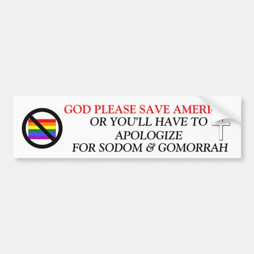 God Save America Bumper Sticker