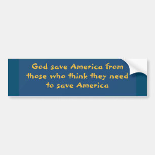 God save America Bumper Sticker