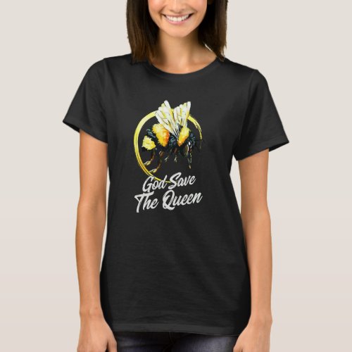 God Save The Bees Beekeeper Hives Honey Apiary Api T_Shirt