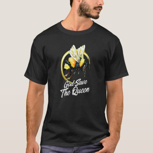 God Save The Bees Beekeeper Hives Honey Apiary Api T_Shirt