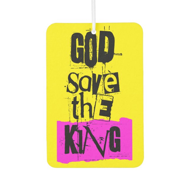 God Save The King Charles British Royal Monarch  C Air Freshener (Front)