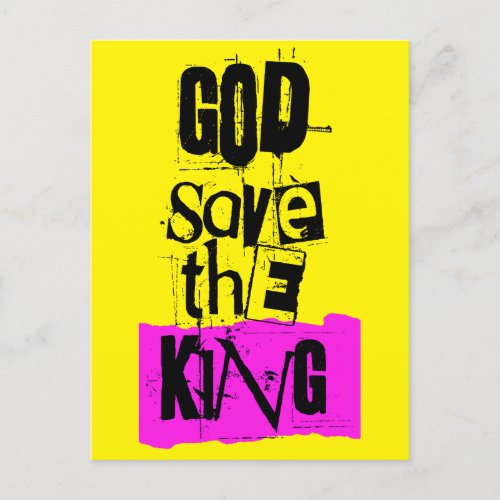 God Save The King Charles British Royal Monarch  H Holiday Postcard