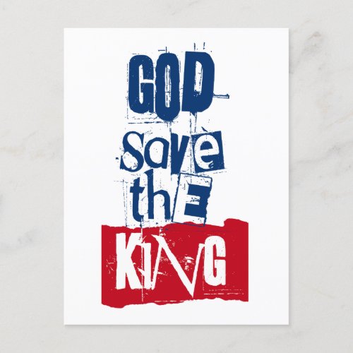 God Save The King Charles British Royal Monarch   Holiday Postcard