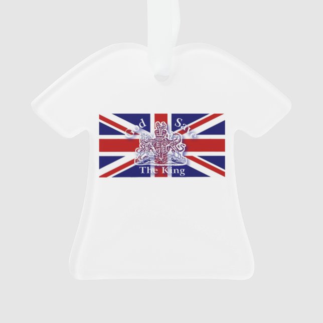 God Save the King Commemorative Tee Shirt Ornament (Front)