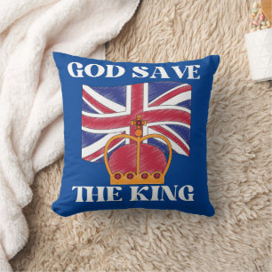 God save the king ,prince Charles  Throw Pillow