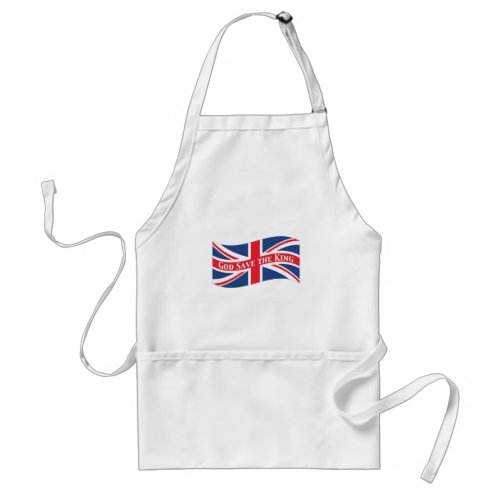 God Save the King with Union Jack Adult Apron