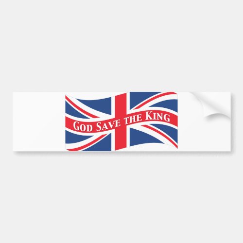 God Save the King with Union Jack Bumper Sticker