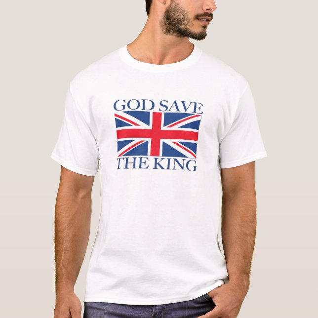 God Save the King with Union Jack T-Shirt (Front)