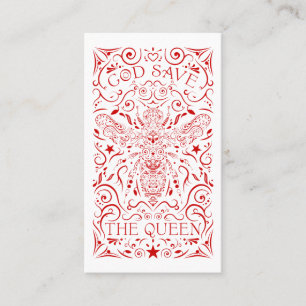 god save the queen bee business card
