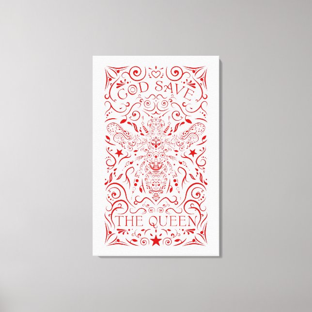god save the queen bee canvas print (Front)