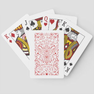 god save the queen bee poker cards