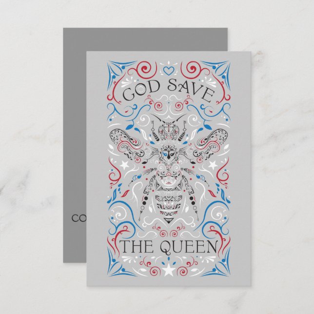 god save the queen invitation (Front/Back)