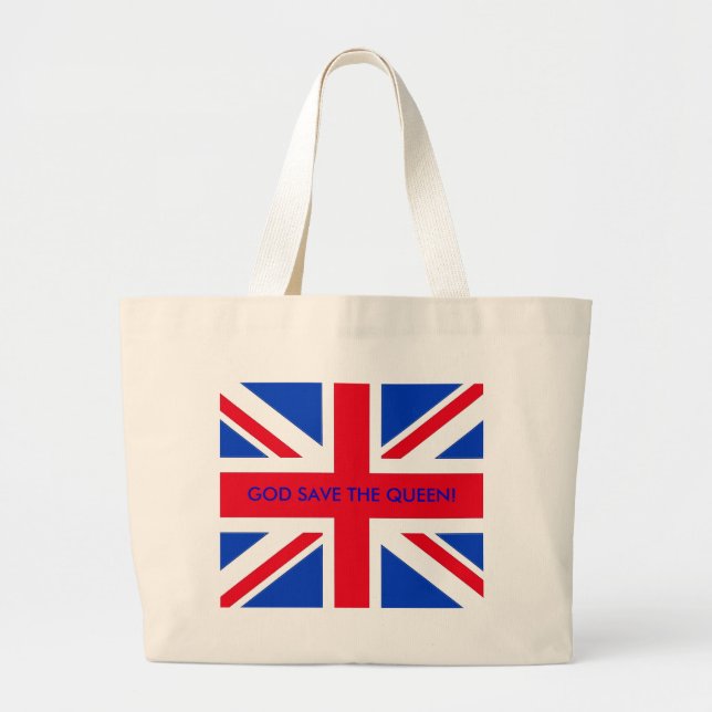 GOD SAVE THE QUEEN! LARGE TOTE BAG (Front)