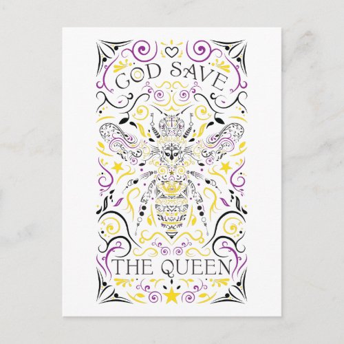 god save the queen postcard