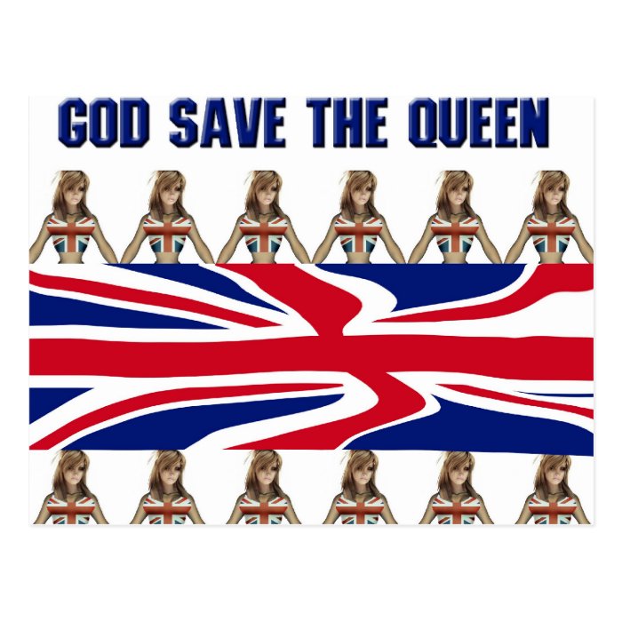 God Save The Queen Postcard