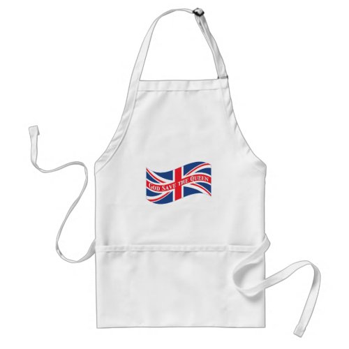 God Save the Queen with Union Jack Adult Apron