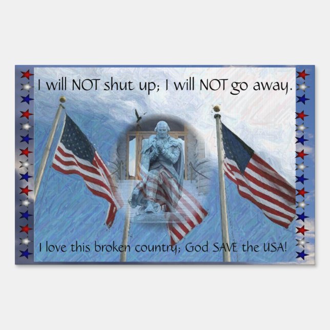 God Save the USA Yard Sign (Front)