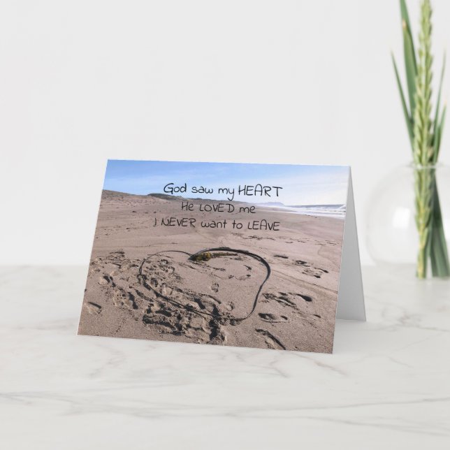 God Saw My Heart Adult Baptism Card (Front)
