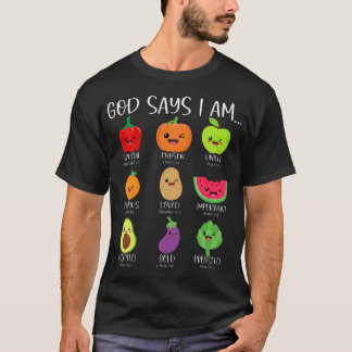 God Say I Am Lover Cute Kawaii Vegetables Girl Lov T-Shirt