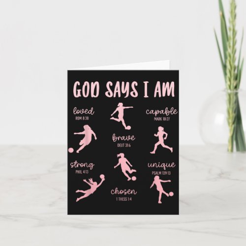 God Says Christian Bible Verse Religious Soccer Card