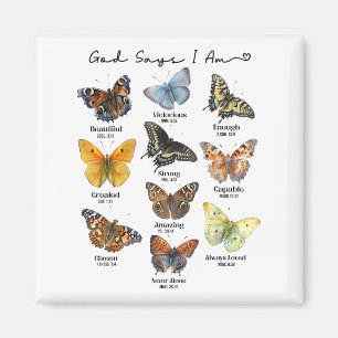 God Says I Am Bible Verse Religious Christian Butt Magnet