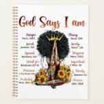 God Says I AM Black Christian Women Melanin Sista Planner<br><div class="desc">God Says I AM Black Christian Women Melanin Sista</div>