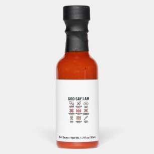 God Says I Am Nurse Faith Vintage Engraving Design Hot Sauces
